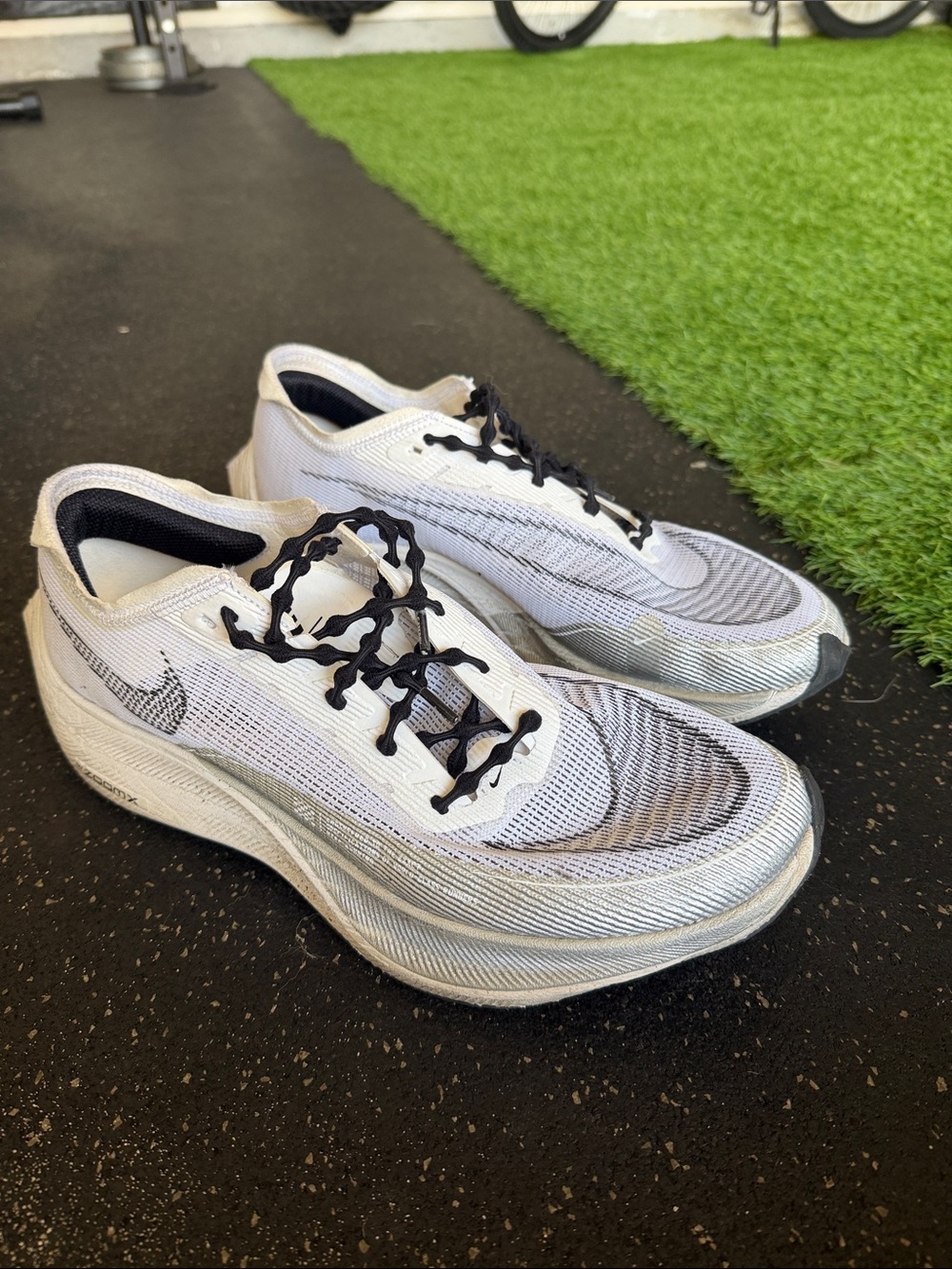 Nike Vaporfly Men’s White and Black Athletic Running Shoes